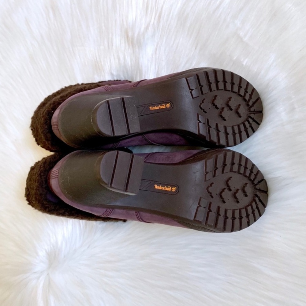Timberland Purple Camdale Fleece Fold Down Boots - Picture 6 of 6